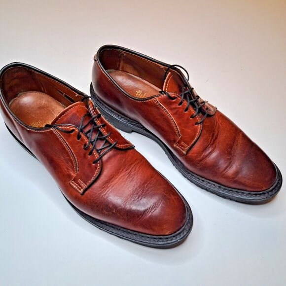 Allen Edmonds Badlands Men\'s Plain Toe Dress Shoes Size 8.5D Leather Brown main image 10